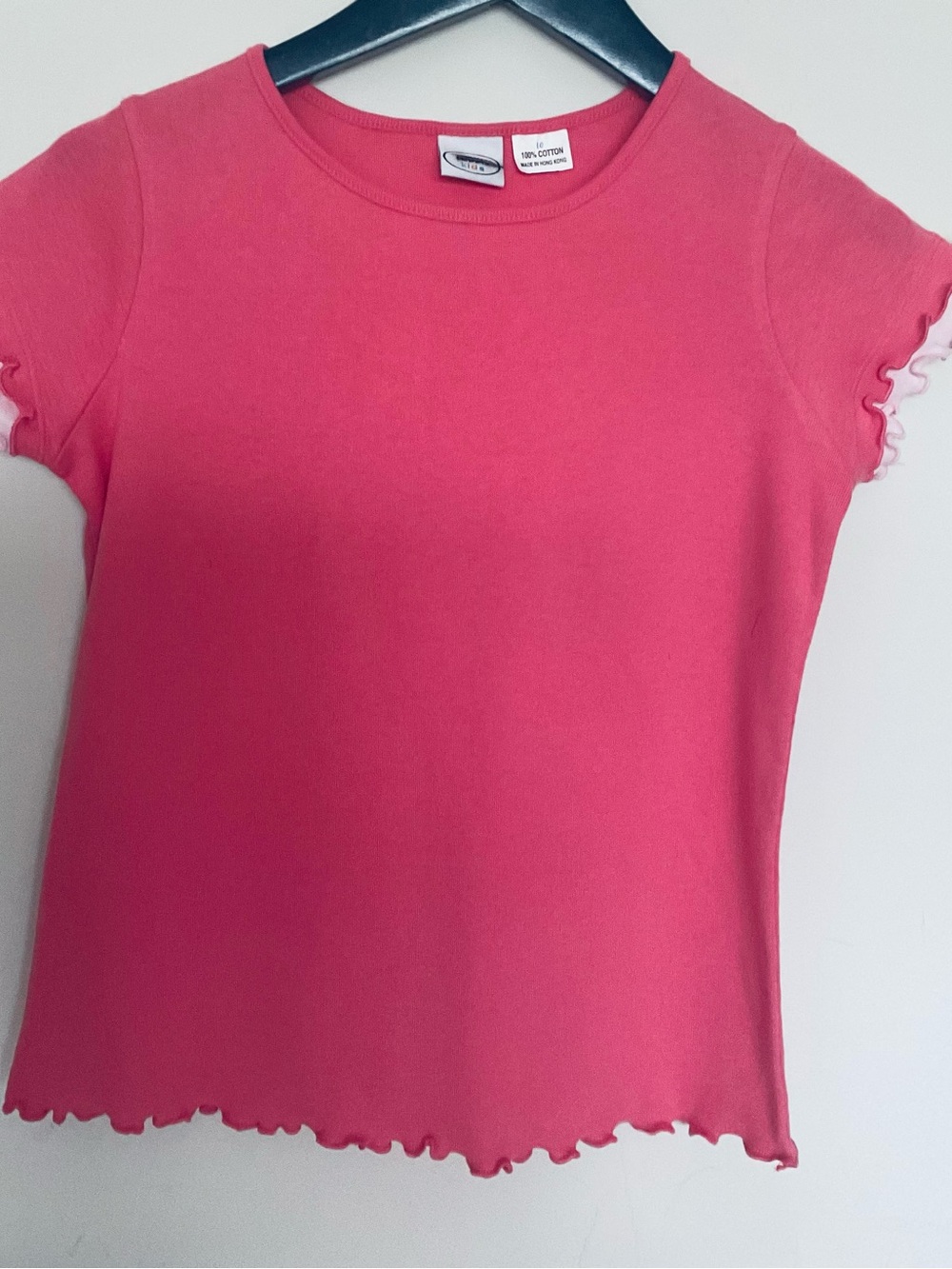 Talbots Kids Pink Girls' Stretch Rib Tee - Size 10